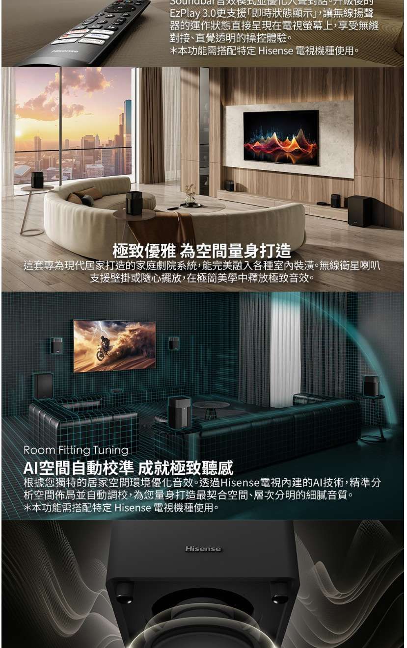 EzPlay 3.0、空間配置及 Room Fitting AI 校準